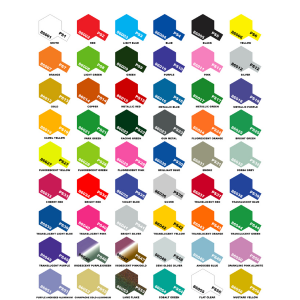 Tamiya PS Paint Chart